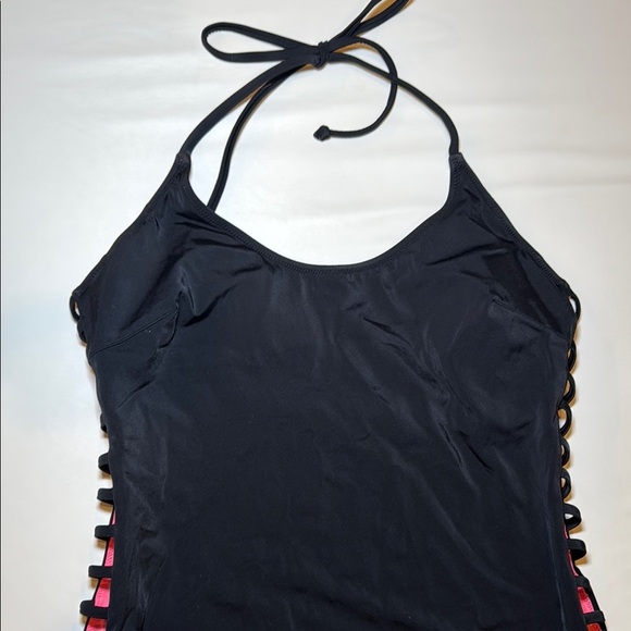 Victoria’s Secret Pink One-Piece Swimsuit Open Sides Halter Size Large - Picture 3 of 10
